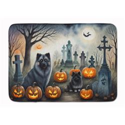 19 x 27 in. Unisex Keeshond Spooky Halloween Memory Foam Kitchen Mat