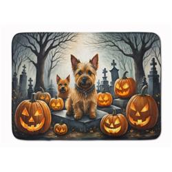 19 x 27 in. Unisex Norwich Terrier Spooky Halloween Memory Foam Kitchen Mat