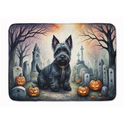 19 x 27 in. Unisex Scottish Terrier Spooky Halloween Memory Foam Kitchen Mat