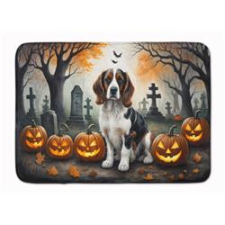 19 x 27 in. Unisex Welsh Springer Spaniel Spooky Halloween Memory Foam Kitchen Mat