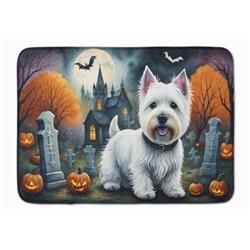 19 x 27 in. Unisex Westie Spooky Halloween Memory Foam Kitchen Mat