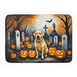 19 x 27 in. Unisex Yellow Labrador Retriever Spooky Halloween Memory Foam Kitchen Mat