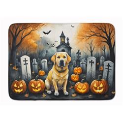 19 x 27 in. Unisex Yellow Labrador Retriever Spooky Halloween Memory Foam Kitchen Mat