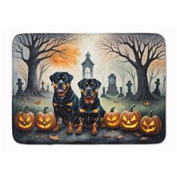 19 x 27 in. Unisex Rottweiler Spooky Halloween Memory Foam Kitchen Mat