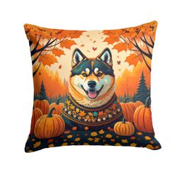 18 x 18 in. Unisex Akita Fall Fabric Decorative Pillow