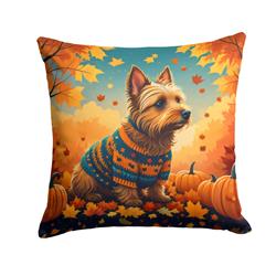 18 x 18 in. Unisex Australian Terrier Terrier Fall Fabric Decorative Pillow