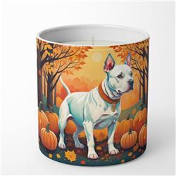 10 oz Unisex White Pit Bull Terrier Fall Decorative Soy Candle