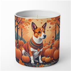 10 oz Unisex Red Basenji Fall Decorative Soy Candle