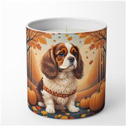 10 oz Unisex Cavalier Spaniel Fall Decorative Soy Candle