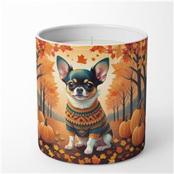 10 oz Unisex Tricolor Chihuahua Fall Decorative Soy Candle