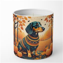 10 oz Unisex Dachshund Fall Decorative Soy Candle