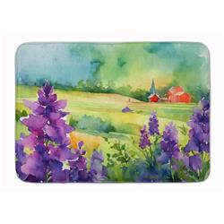 19 x 27 in. Unisex Jersey Violet in Watercolor Memory Foam Kitchen Mat