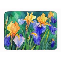 19 x 27 in. Unisex Tennessee Iris in Watercolor Memory Foam Kitchen Mat