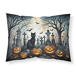 20.5 x 30 in. Unisex Black Cat Spooky Halloween Fabric Standard Pillowcase