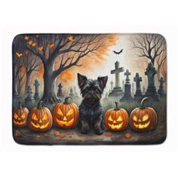 19 x 27 in. Unisex Affenpinscher Spooky Halloween Memory Foam Kitchen Mat