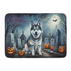 19 x 27 in. Unisex Alaskan Malamute Spooky Halloween Memory Foam Kitchen Mat