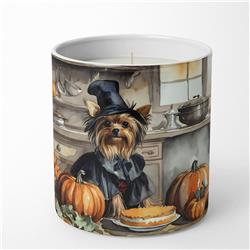 DAC1824CDL 10 oz Unisex Yorkie Fall Kitchen Pumpkins Decorative Soy Candle