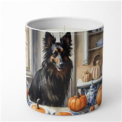 DAC1828CDL 10 oz Unisex Belgian Sheepdog Fall Kitchen Pumpkins Decorative Soy Candle
