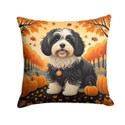 14 x 14 in. Unisex Havanese Fall Fabric Decorative Pillow