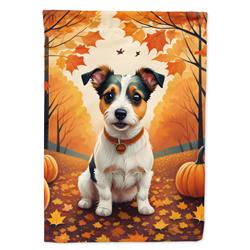 DAC1051CHF 40 x 28 in. Jack Russell Terrier Fall House Flag