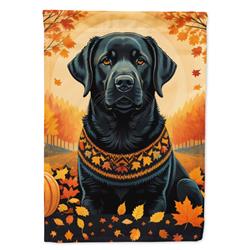 DAC1054CHF 40 x 28 in. Black Labrador Retriever Fall House Flag