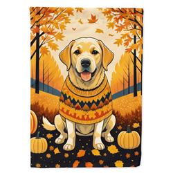 DAC1056CHF 40 x 28 in. Yellow Labrador Retriever Fall House Flag