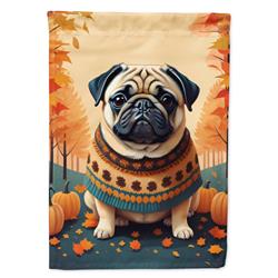 DAC1065CHF 40 x 28 in. Fawn Pug Fall House Flag