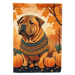 DAC1070CHF 40 x 28 in. Shar Pei Fall House Flag