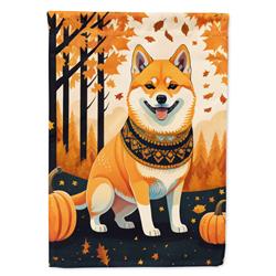 DAC1072CHF 40 x 28 in. Shiba Inu Fall House Flag