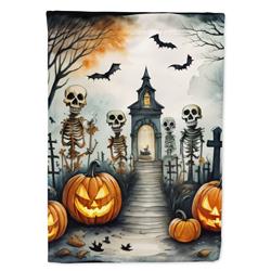DAC2272CHF 40 x 28 in. Skeleton Spooky Halloween House Flag