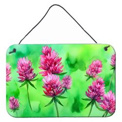 DAC1712DS812 12 x 8 in. Unisex Vermont Red Clover in Watercolor Wall or Door Hanging Prints