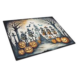 DAC2259LCB 15 x 12 in. Unisex Mariachi Skeleton Band Spooky Halloween Glass Cutting Board - Large