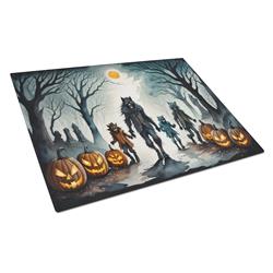DAC2279LCB 15 x 12 in. Unisex Werewolves Spooky Halloween Glass Cutting Board - Large