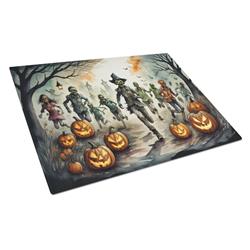 DAC2286LCB 15 x 12 in. Unisex Zombies Spooky Halloween Glass Cutting Board - Large