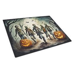 DAC2289LCB 15 x 12 in. Unisex Zombies Spooky Halloween Glass Cutting Board - Large