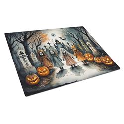 DAC2293LCB 15 x 12 in. Unisex Creepy Dolls Spooky Halloween Glass Cutting Board - Large