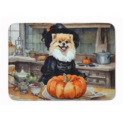 19 x 27 in. Unisex Pomeranian Fall Kitchen Pumpkins Memory Foam Kitchen Mat