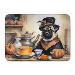 19 x 27 in. Unisex Pug Fall Kitchen Pumpkins Memory Foam Kitchen Mat