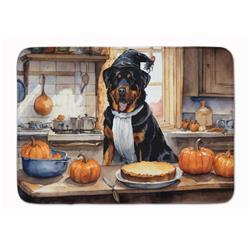 19 x 27 in. Unisex Rottweiler Fall Kitchen Pumpkins Memory Foam Kitchen Mat