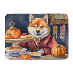 19 x 27 in. Unisex Shiba Inu Fall Kitchen Pumpkins Memory Foam Kitchen Mat