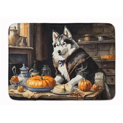 19 x 27 in. Unisex Siberian Husky Fall Kitchen Pumpkins Memory Foam Kitchen Mat