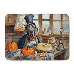 19 x 27 in. Unisex Weimaraner Fall Kitchen Pumpkins Memory Foam Kitchen Mat