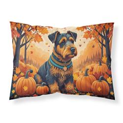 20.5 x 30 in. Unisex Airedale Terrier Fall Fabric Standard Pillowcase