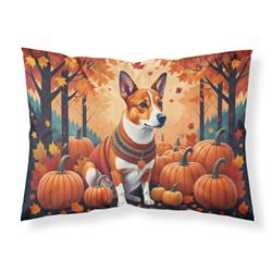 20.5 x 30 in. Unisex Red Basenji Fall Fabric Standard Pillowcase