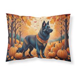 20.5 x 30 in. Unisex Belgian Sheepdog Fall Fabric Standard Pillowcase
