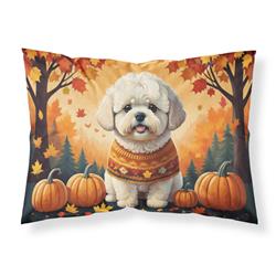 20.5 x 30 in. Unisex Bichon Frise Fall Fabric Standard Pillowcase