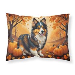 20.5 x 30 in. Unisex Sheltie Fall Fabric Standard Pillowcase
