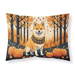 20.5 x 30 in. Unisex Shiba Inu Fall Fabric Standard Pillowcase