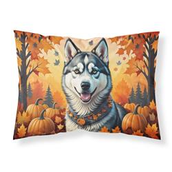 20.5 x 30 in. Unisex Siberian Husky Fall Fabric Standard Pillowcase