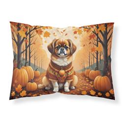 20.5 x 30 in. Unisex Tibetan Spaniel Fall Fabric Standard Pillowcase